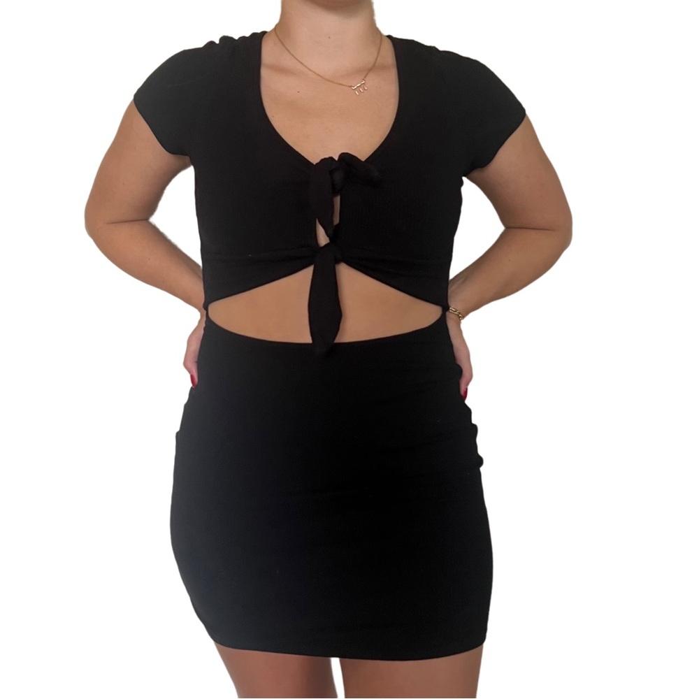Black cutout dress